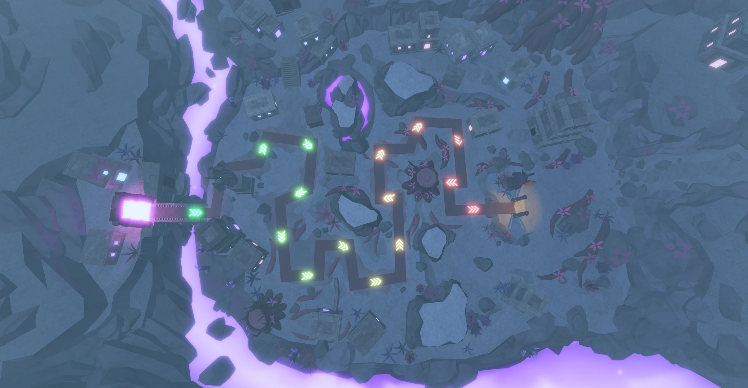 Outskirts Commune map in Tower Defense Simulator